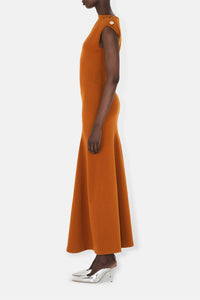 Robe Fatima en laine - Brandy