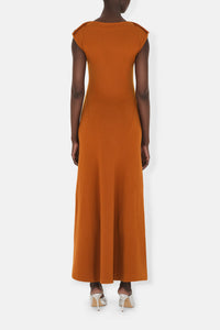 Robe Fatima en laine - Brandy