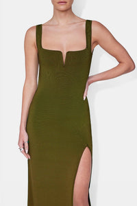 Robe longue Freya - Olive