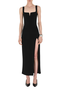 Robe Freya à encolure en V - Black