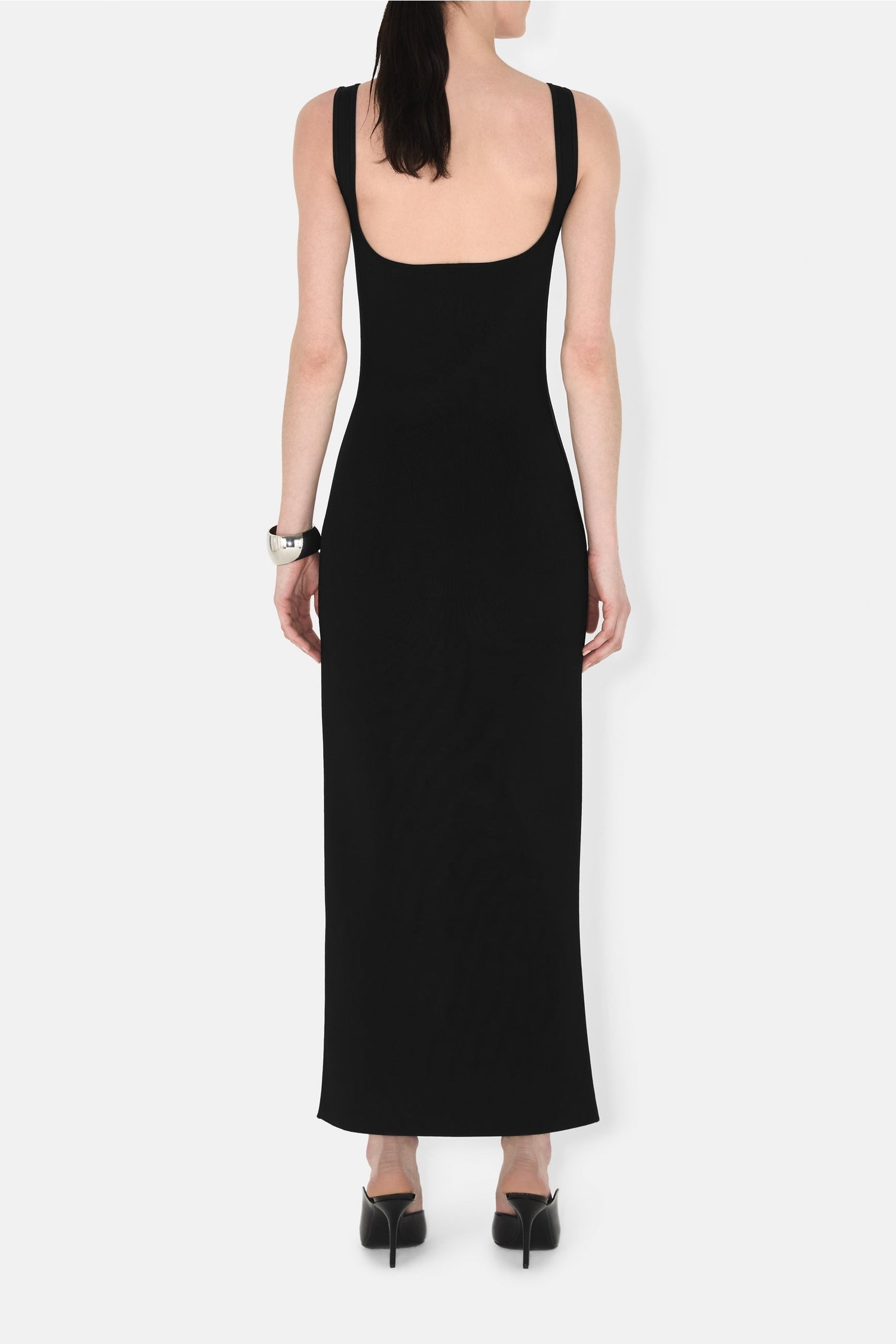 Robe Freya à encolure en V - Black