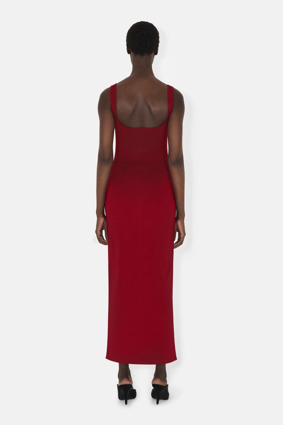 Robe Freya à fente - Rouge Piaf