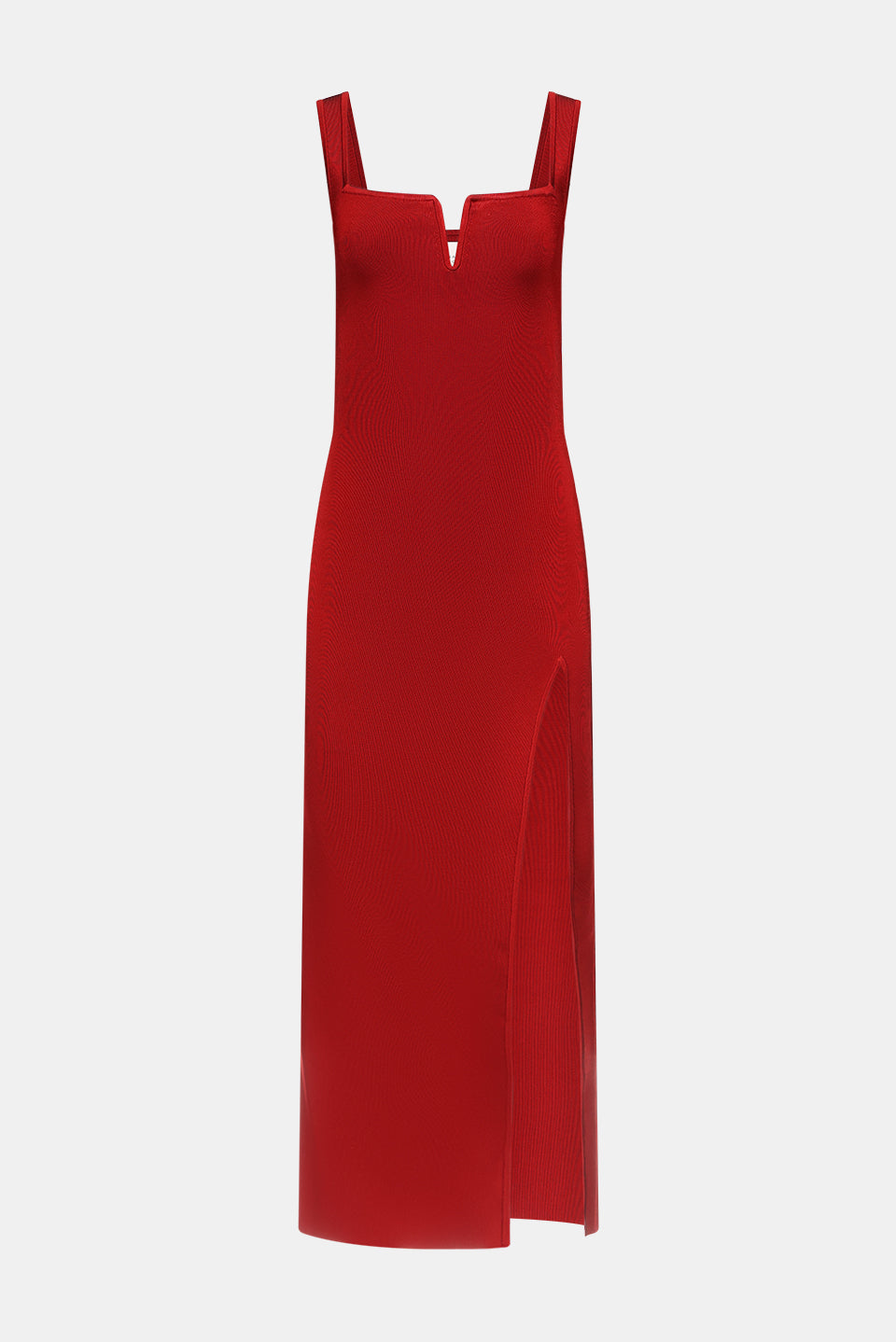 Robe Freya à fente - Rouge Piaf