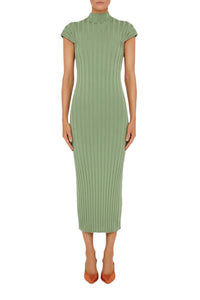 Robe midi Cepheus en maille - Matcha