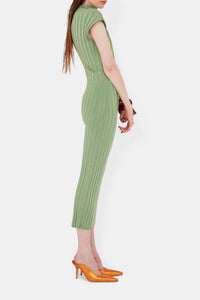 Robe midi Cepheus en maille - Matcha