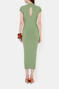 Robe midi Cepheus en maille - Matcha
