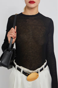 Pull Dream à maille fine en laine - Black