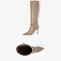Bottes Dreece 95 en cuir - Stone