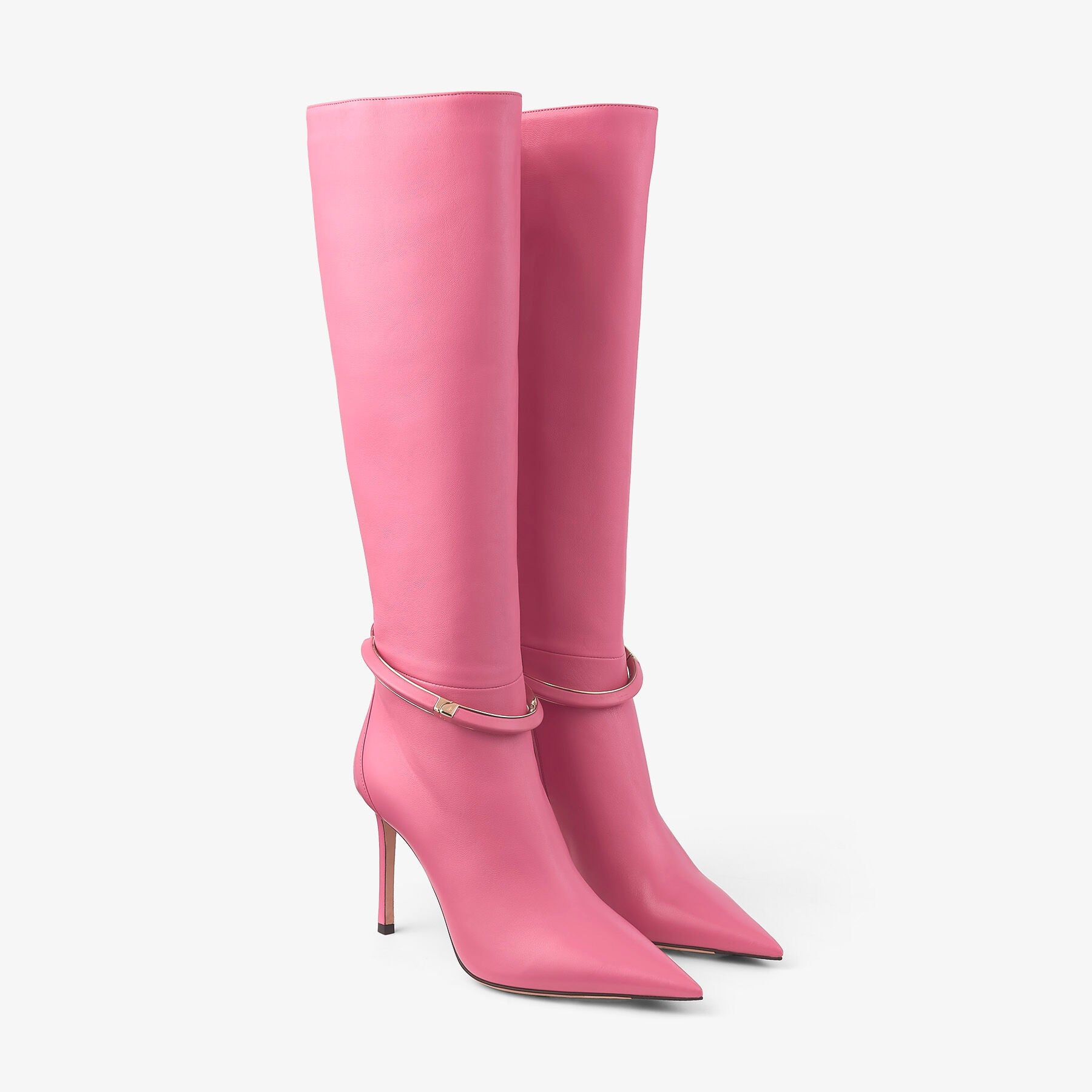 Bottes Dreece 95 en cuir - Candy Pink