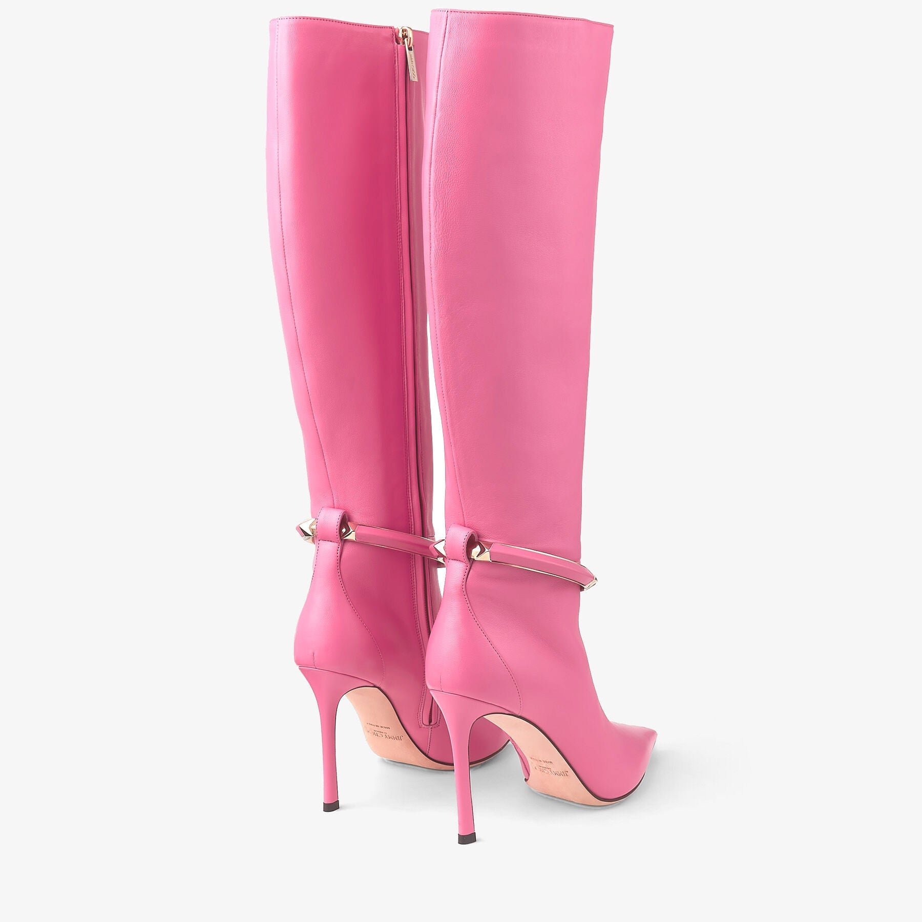 Bottes Dreece 95 en cuir - Candy Pink