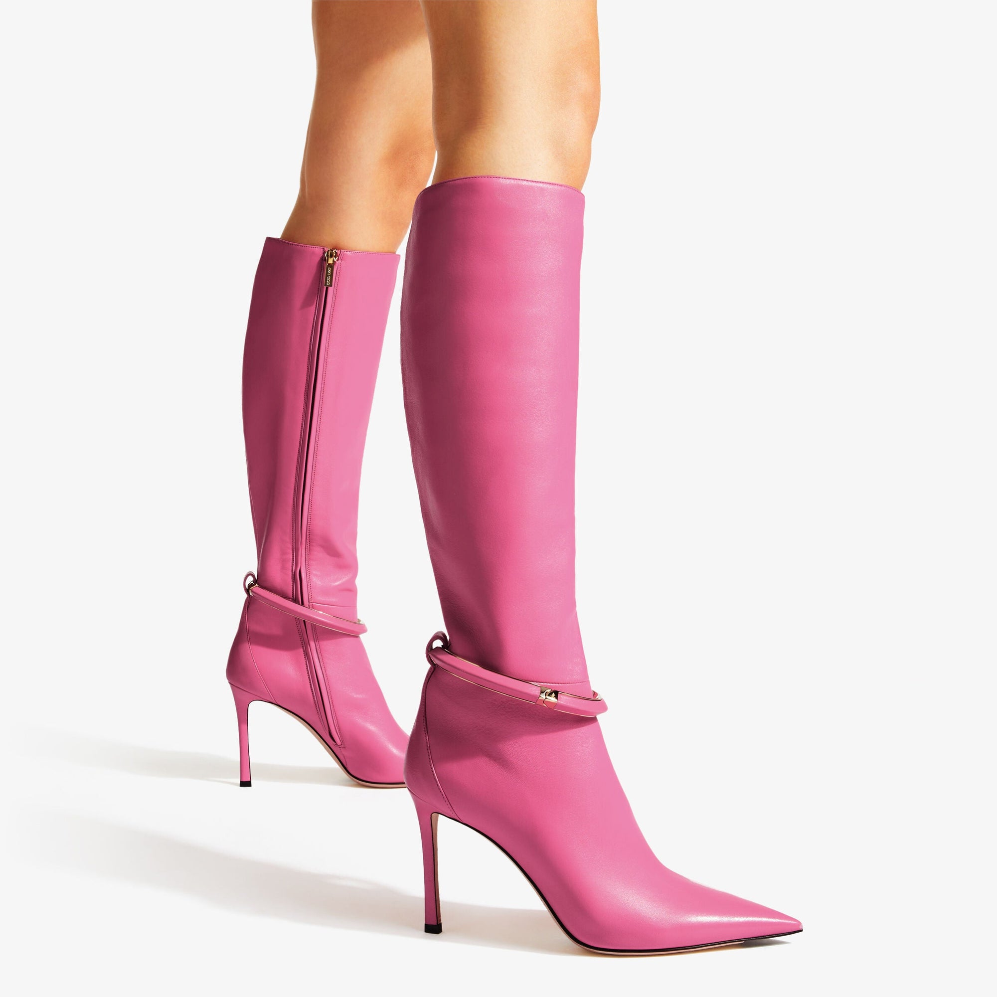 Bottes Dreece 95 en cuir - Candy Pink