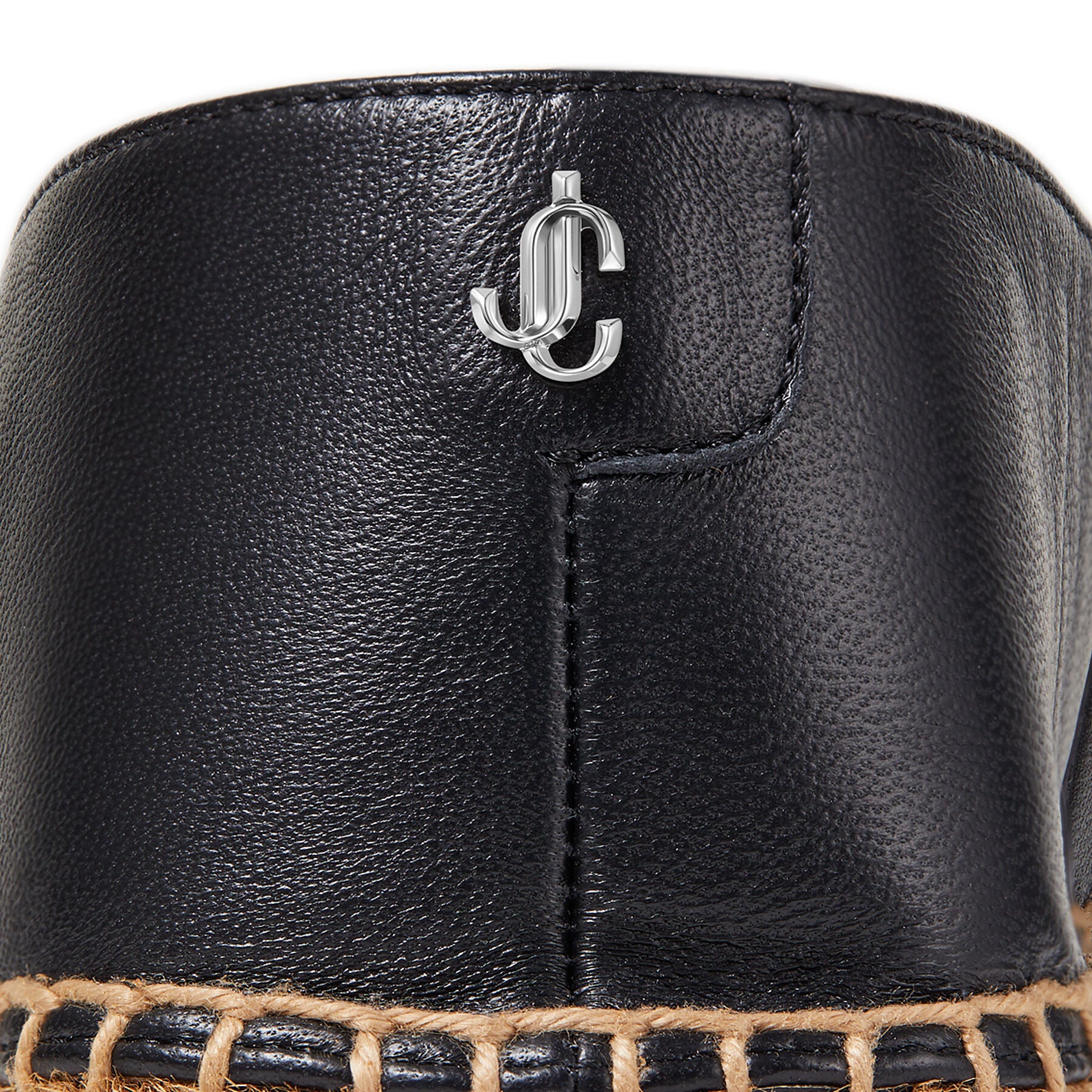 Mocassins Dru en cuir à perles et clous - Black & White