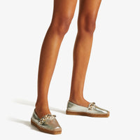 Mocassins Dru en cuir - Gold & Gold Mix
