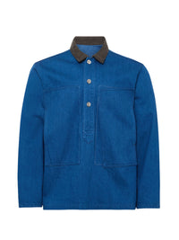 Chemise De Rugby À Poches Appliquées - Bright Blue