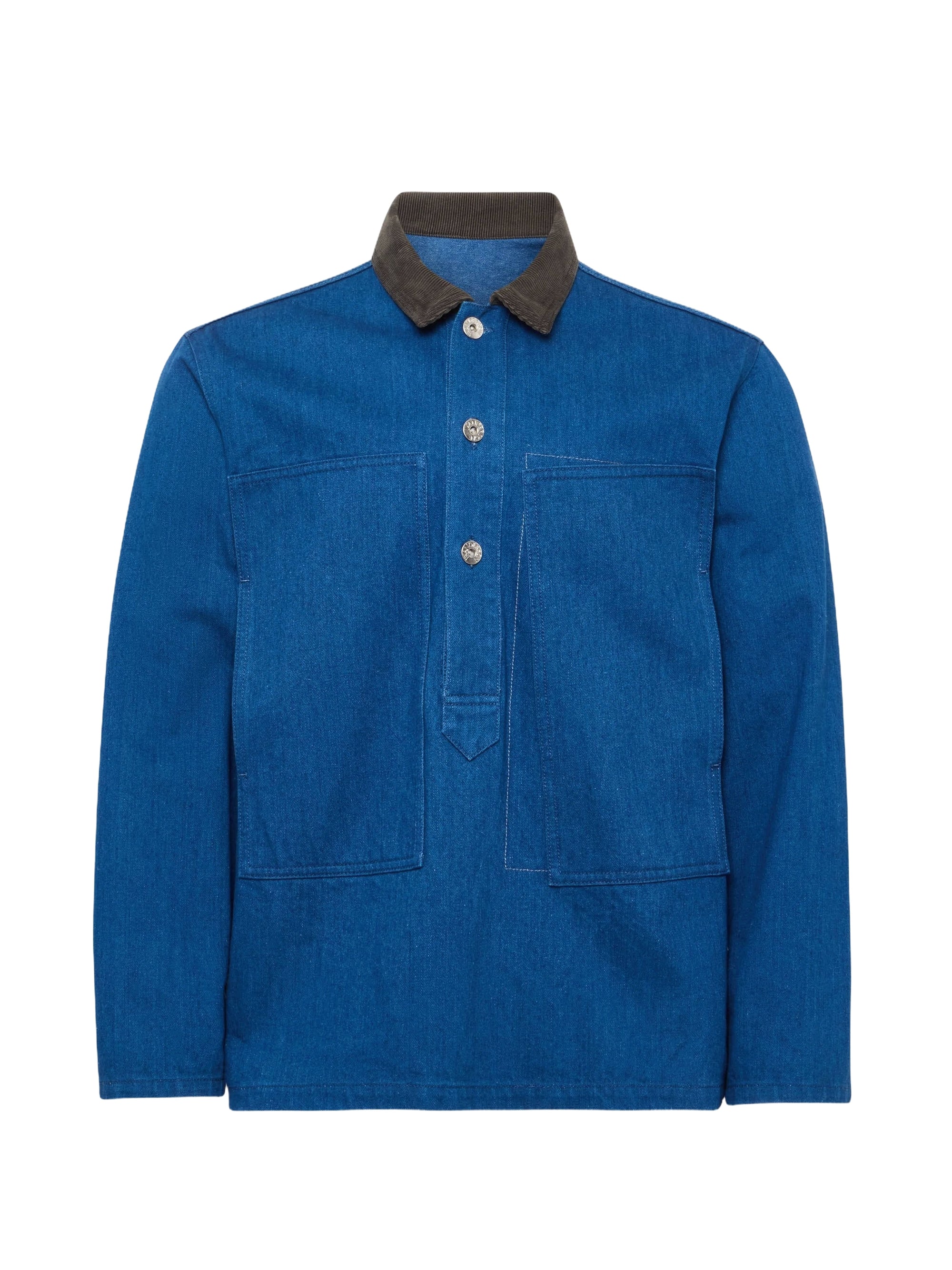 Chemise De Rugby À Poches Appliquées - Bright Blue