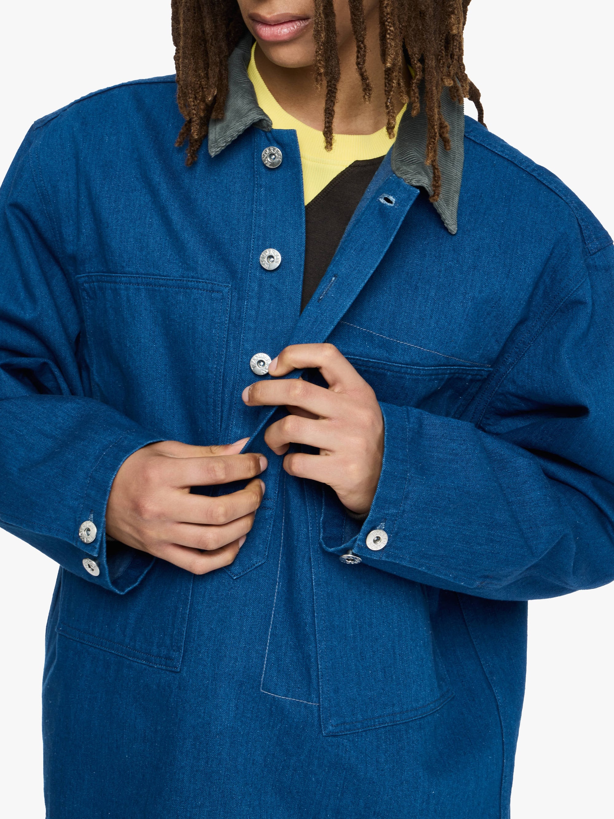 Chemise De Rugby À Poches Appliquées - Bright Blue