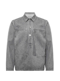Chemise De Rugby À Poches Appliquées - Light Grey