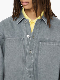 Chemise De Rugby À Poches Appliquées - Light Grey