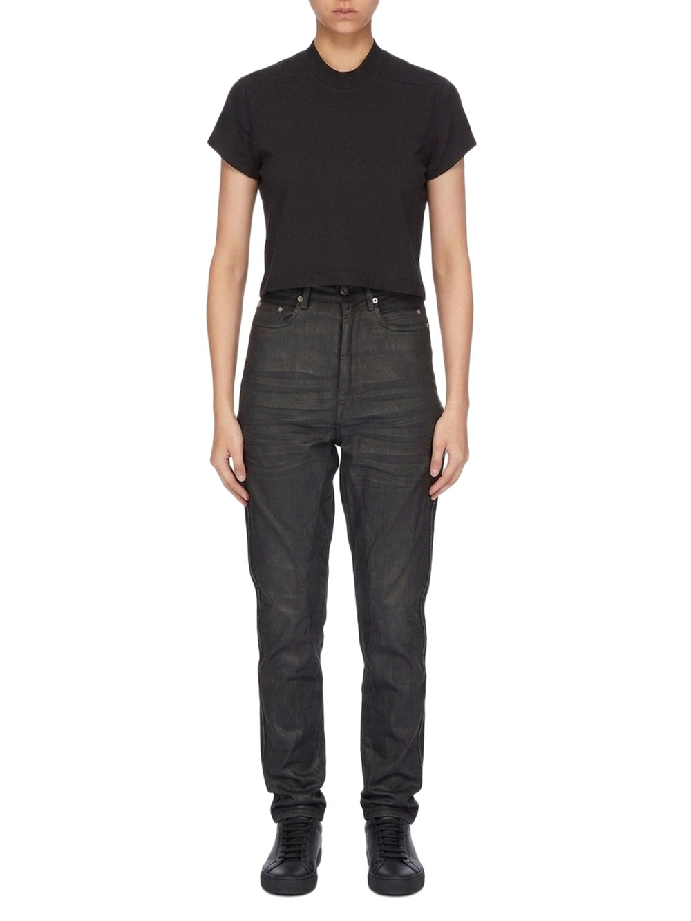 Level Cropped T-shirt - Black
