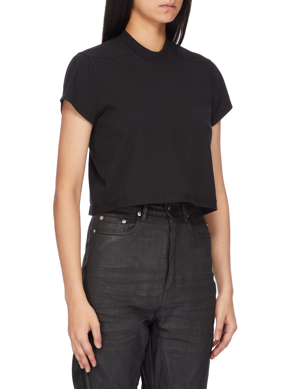 Level Cropped T-shirt - Black