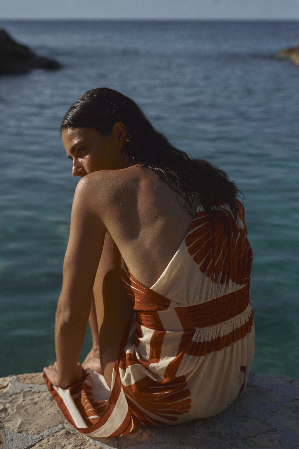 Red / Natural Ecosystem Dress