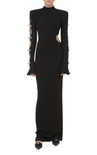 Bow cut-out maxi dress - Black