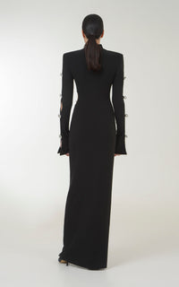 Bow cut-out maxi dress - Black