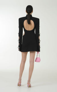 Short dress with cut-outs - Black