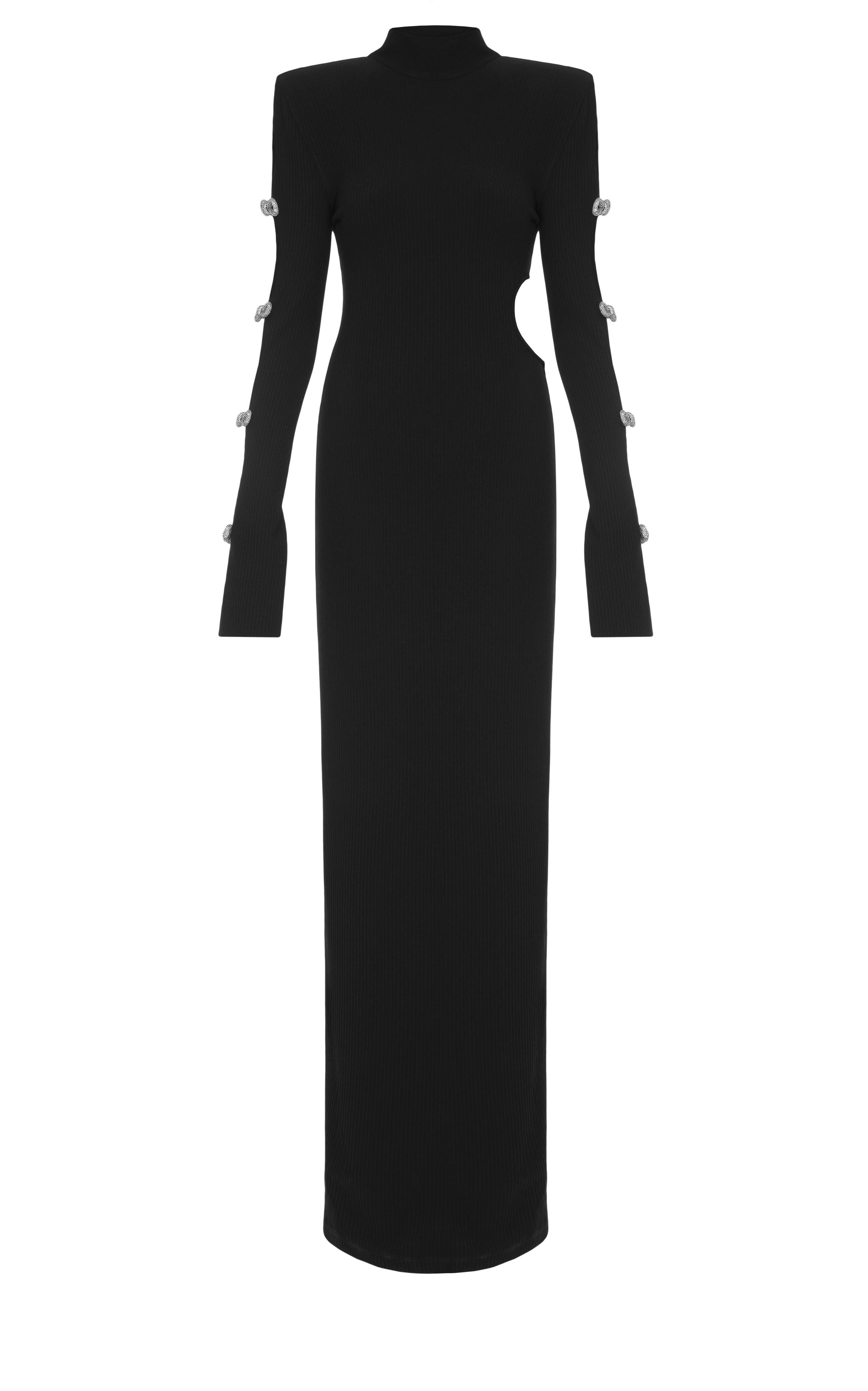 Bow cut-out maxi dress - Black