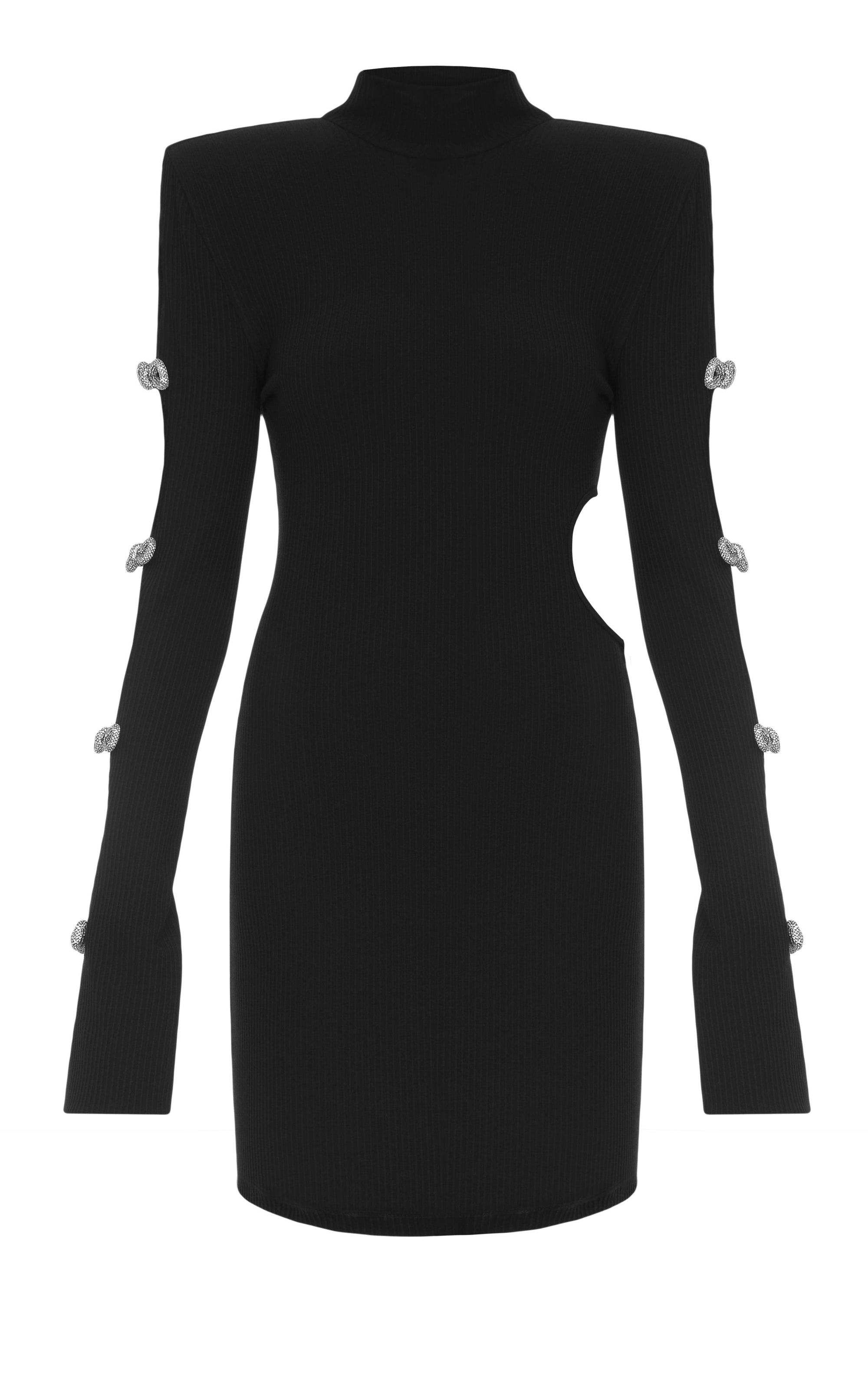 Short dress with cut-outs - Black