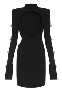 Short dress with cut-outs - Black