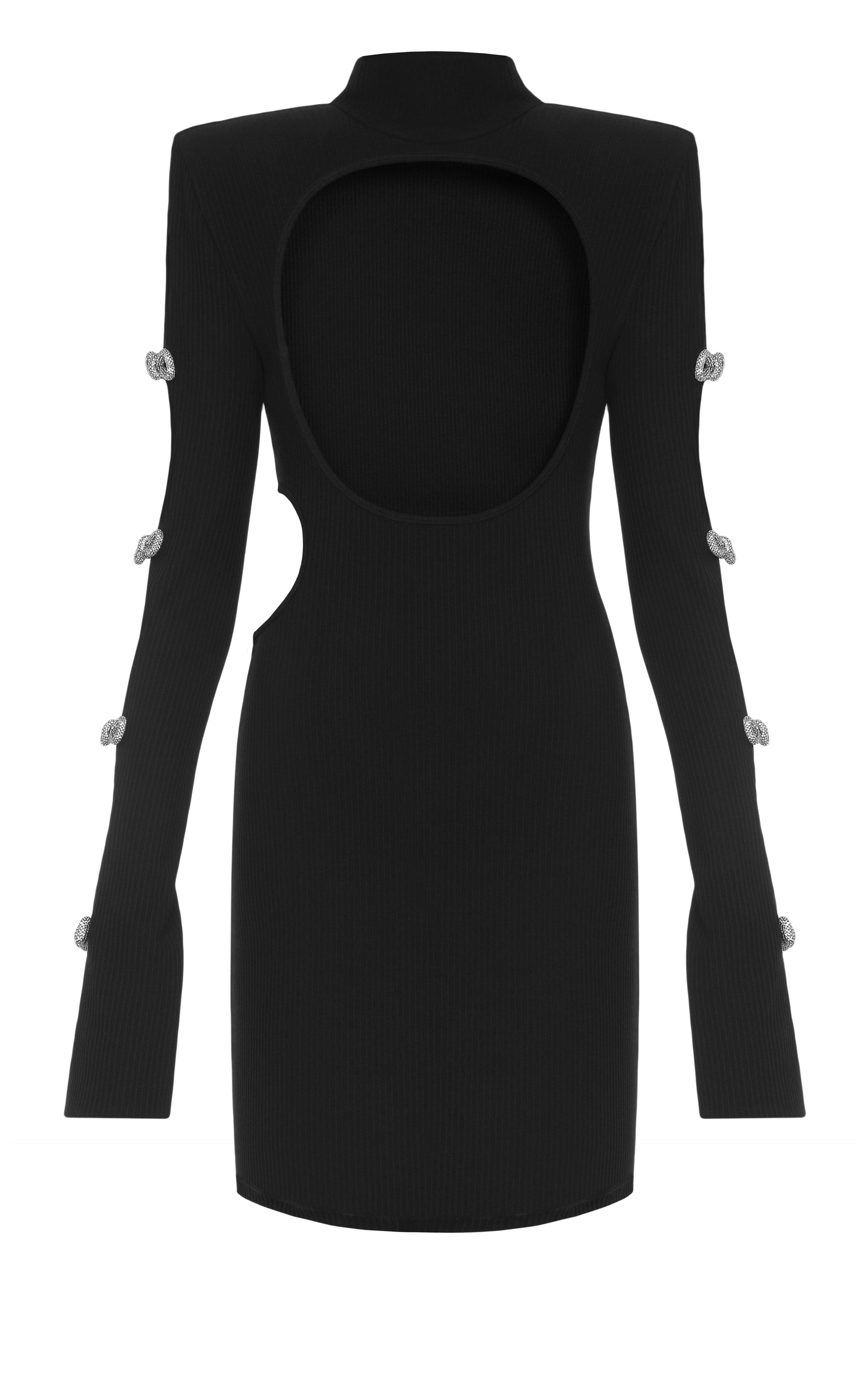 Short dress with cut-outs - Black