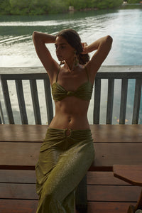 Green / Rainstorm Skirt in Green