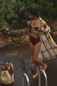 Brown / Intense Colorings Bikini Top in Terracota