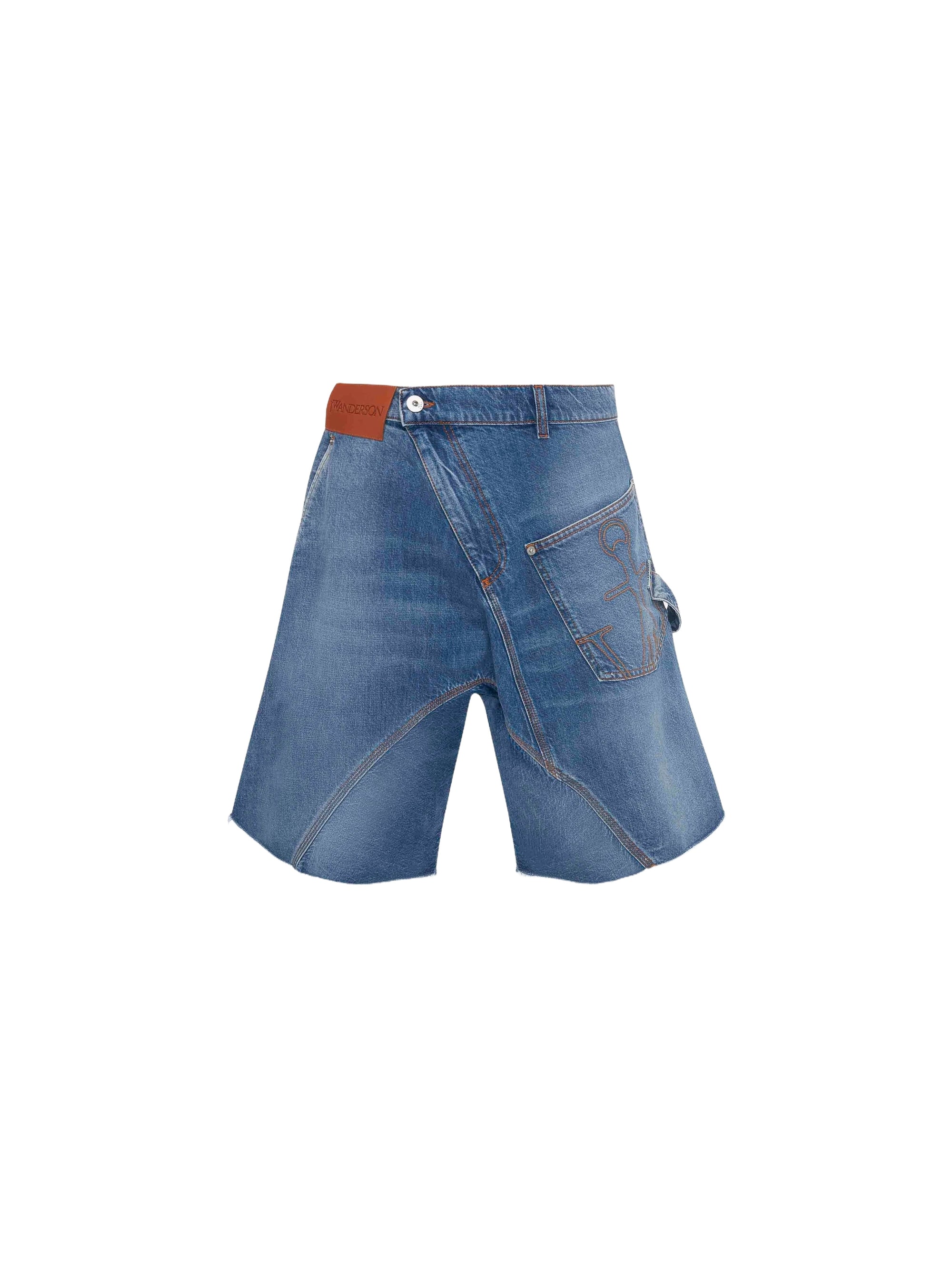 Short De Travail Torsadé - Light Blue Denim