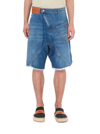 Short De Travail Torsadé - Light Blue Denim