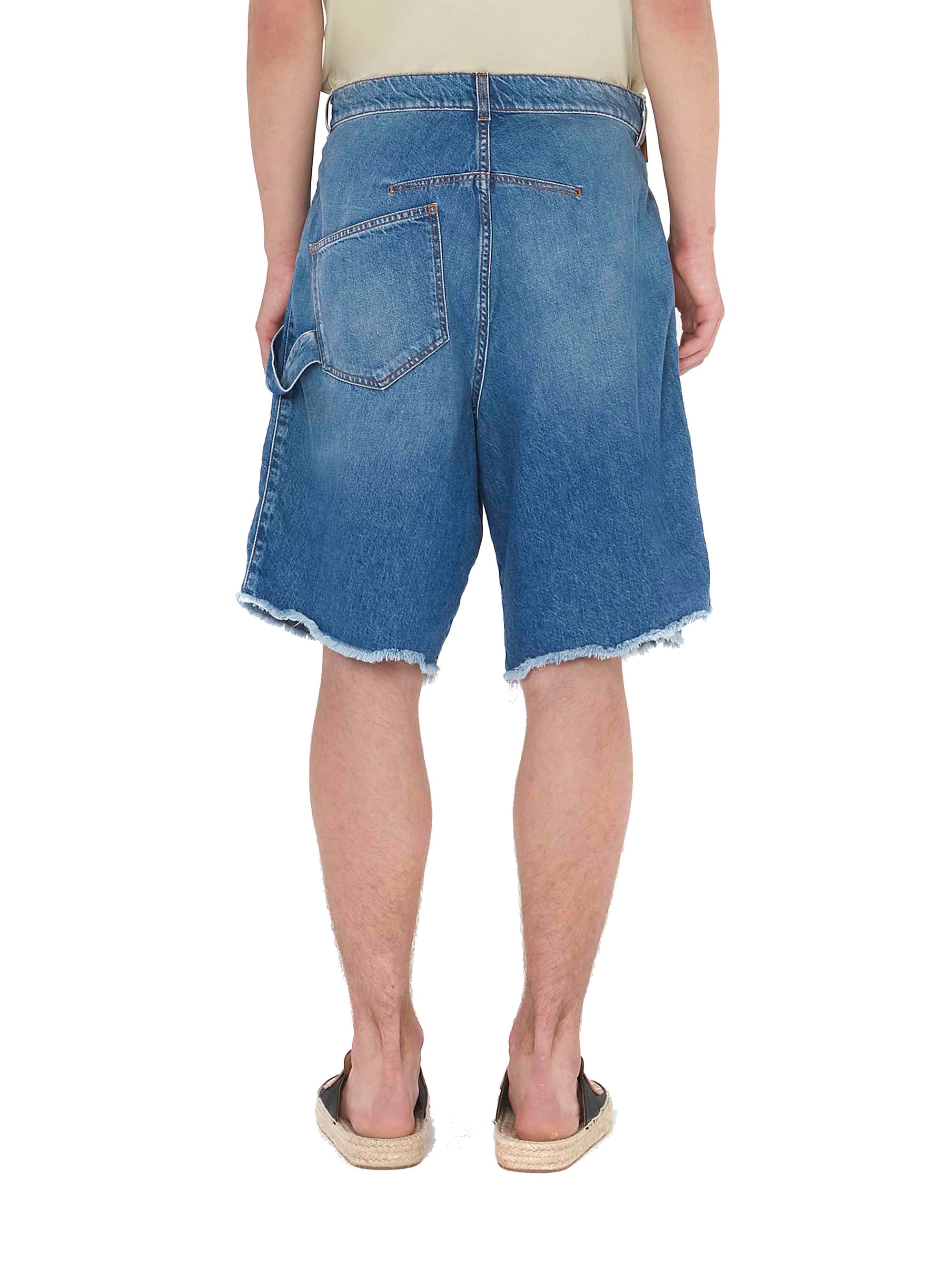 Short De Travail Torsadé - Light Blue Denim