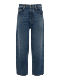 Pantalon court en denim - Mid Blue Denim