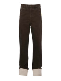 Pantalon contrasté en denim - Smoke