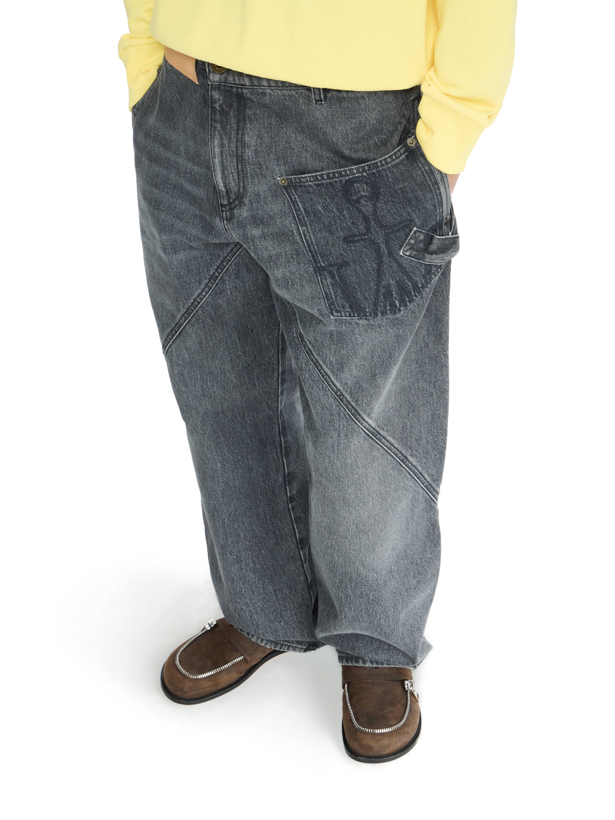 Jeans De Travail Tordus - Grey