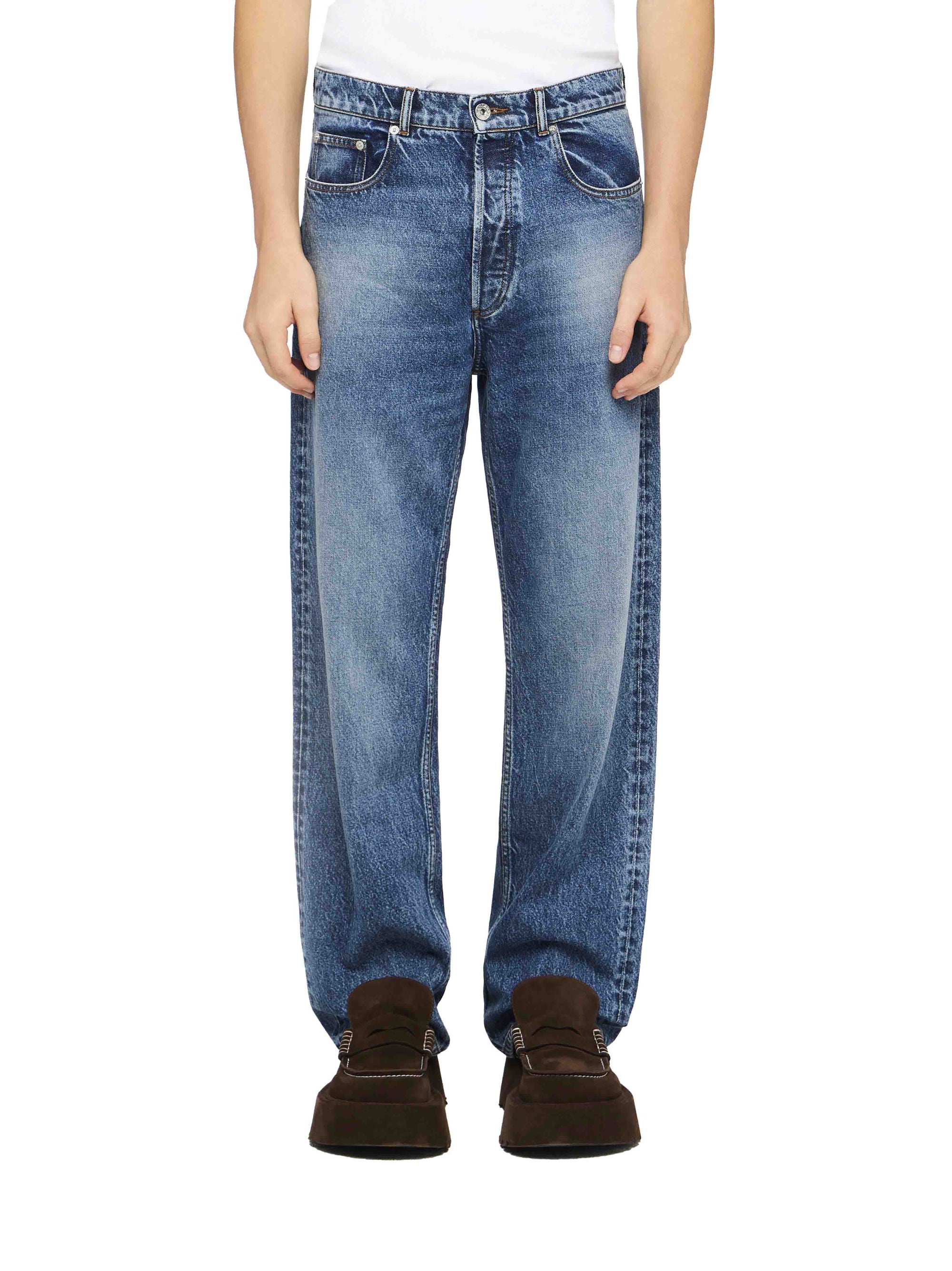 Pantalon À Jambe Droite À 5 Poches - Mid Blue