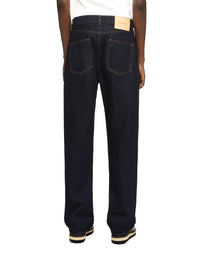 Pantalon À Jambe Droite À 5 Poches - Indigo