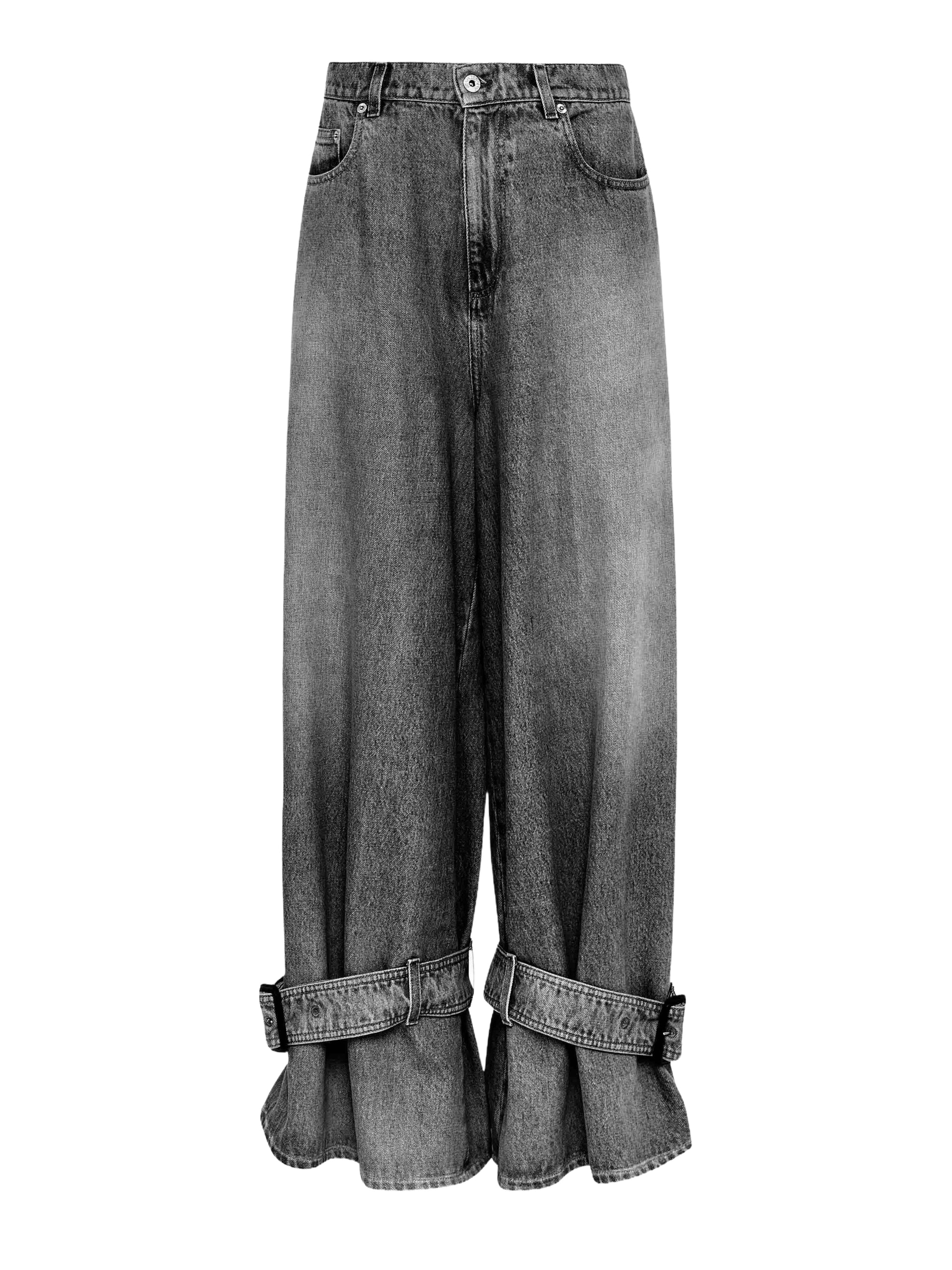 Pantalon large en denim - Grey