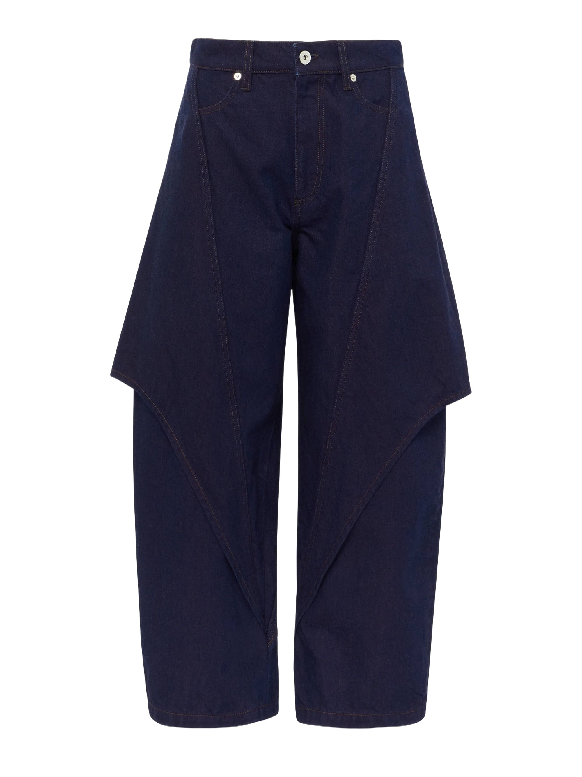 Jeans Sculpturés Courts - Blue/Red