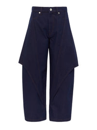 Pantalon large en denim - Blue & Red