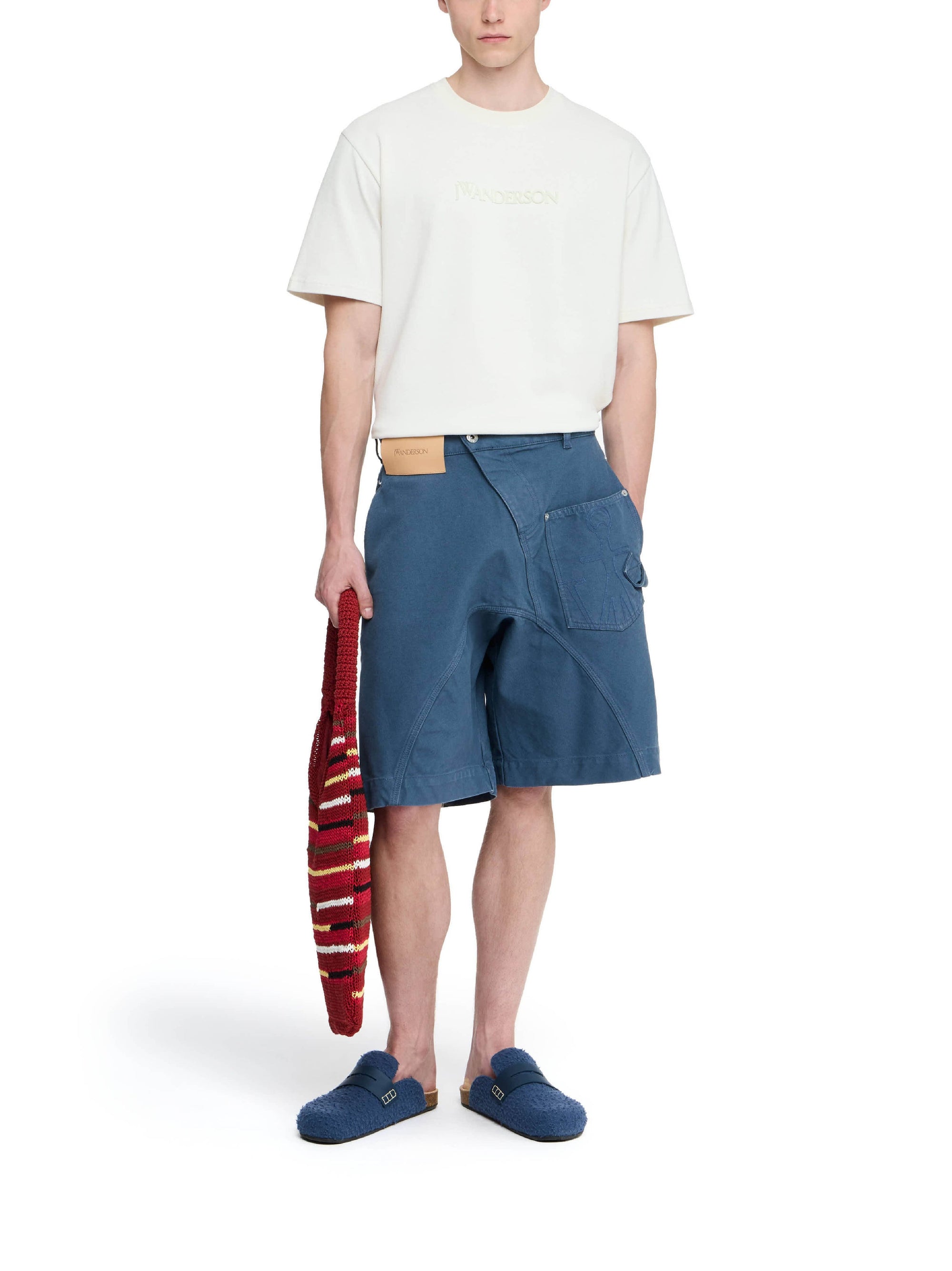 Short taille basse en denim - Light Blue