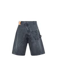 Short taille basse en denim - Grey