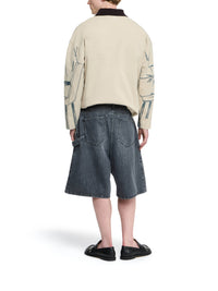 Short De Travail Torsadé - Grey