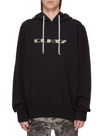 Oversized hooded jumper - Black & Pearl
