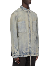 Jumbo denim overshirt - Mineral Pearl